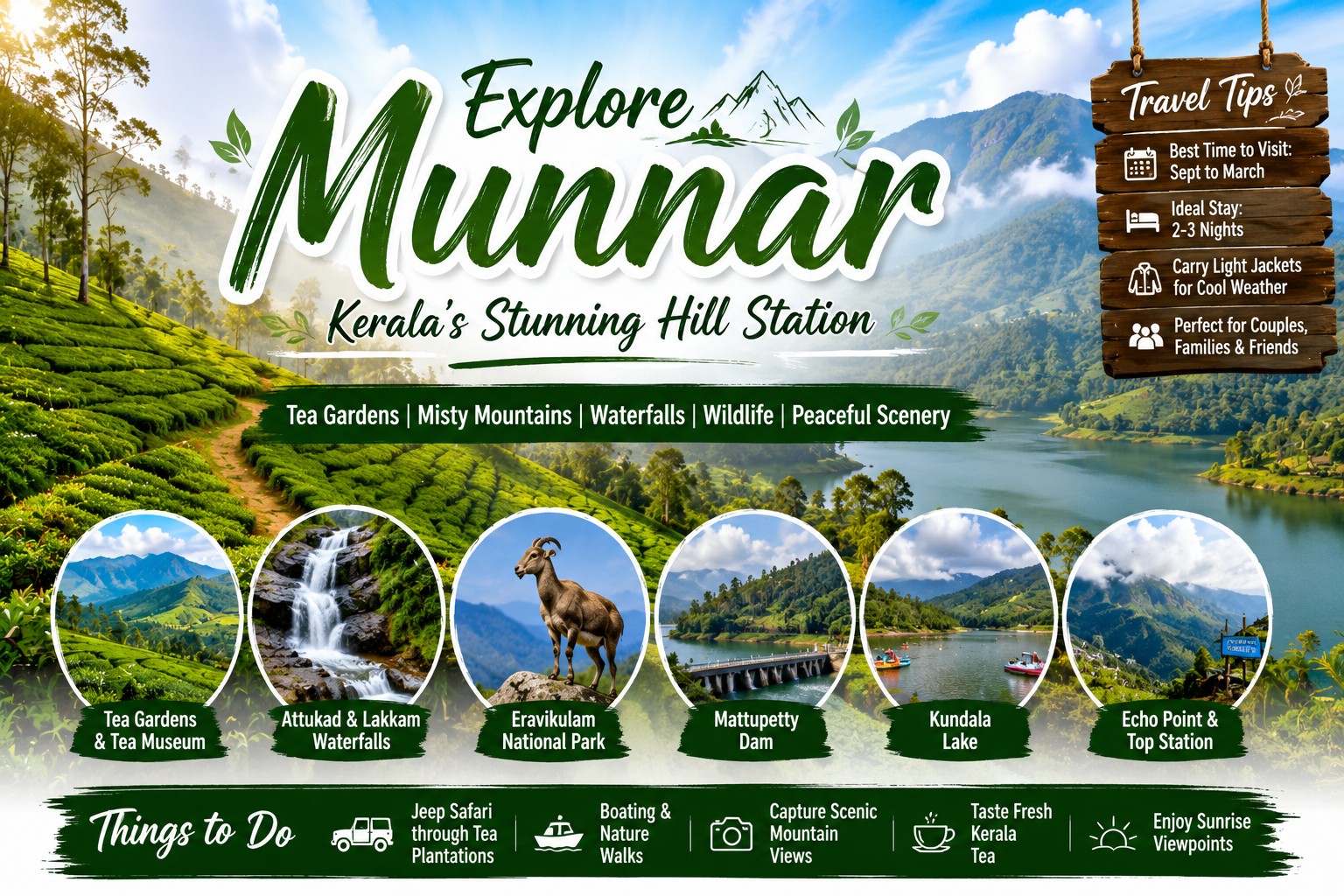 Munnar Travel Blog: Nature, Tea Gardens & Cloud-Kissed Hills